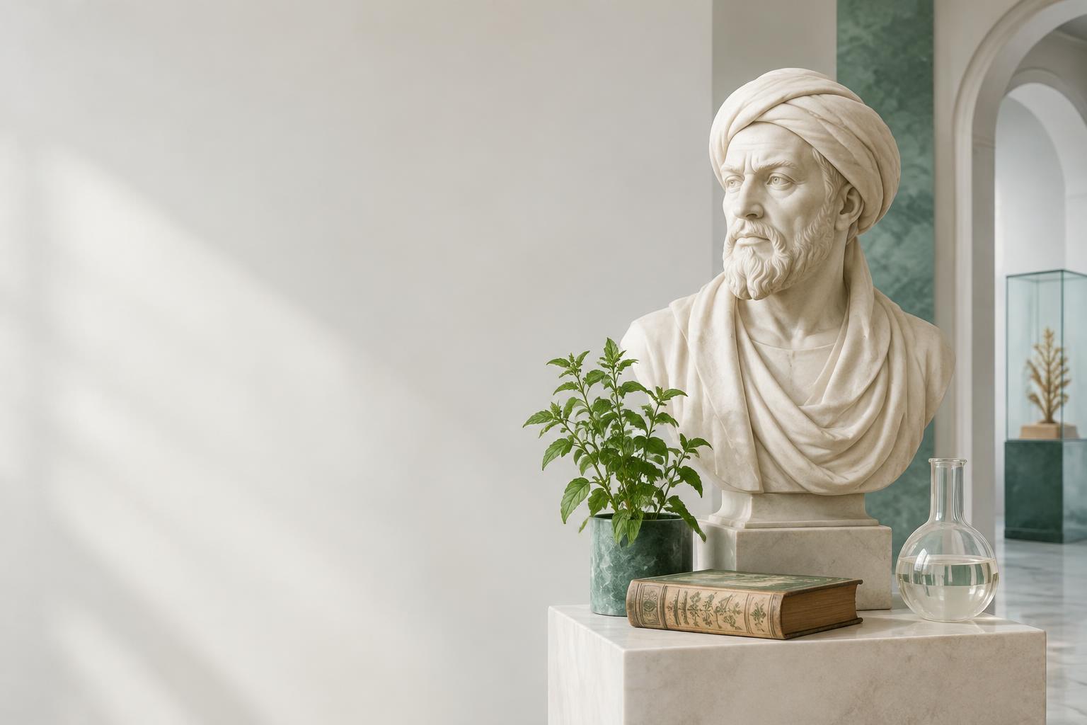 Ibn Sino haykali, dorivor o‘simlik va ilmiy kitob